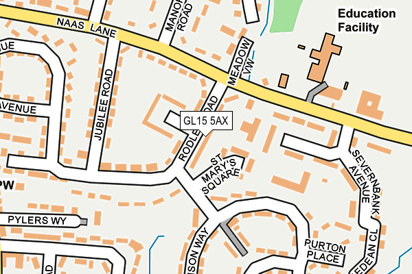 GL15 5AX map - OS OpenMap – Local (Ordnance Survey)