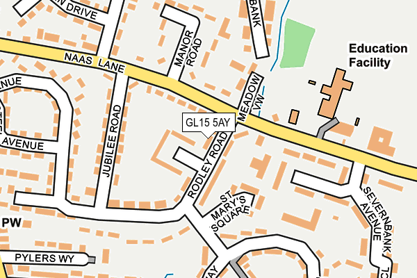 GL15 5AY map - OS OpenMap – Local (Ordnance Survey)