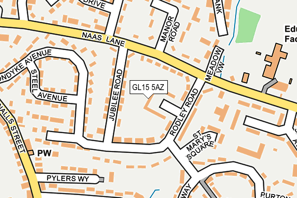 GL15 5AZ map - OS OpenMap – Local (Ordnance Survey)