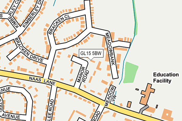 GL15 5BW map - OS OpenMap – Local (Ordnance Survey)