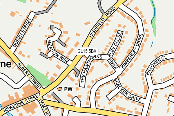 GL15 5BX map - OS OpenMap – Local (Ordnance Survey)