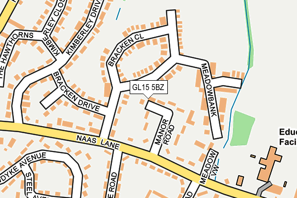 GL15 5BZ map - OS OpenMap – Local (Ordnance Survey)