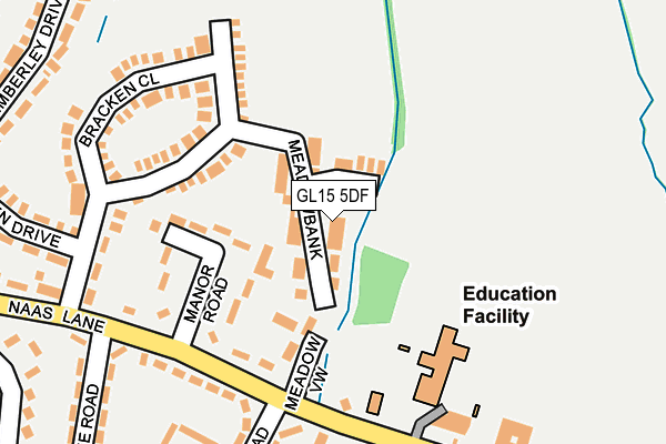 GL15 5DF map - OS OpenMap – Local (Ordnance Survey)