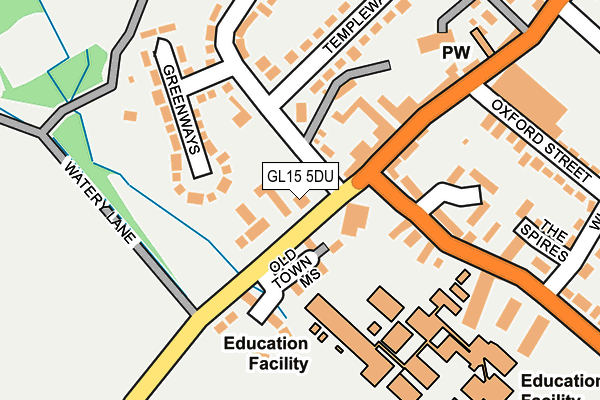 GL15 5DU map - OS OpenMap – Local (Ordnance Survey)