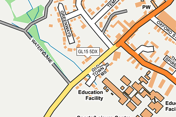 GL15 5DX map - OS OpenMap – Local (Ordnance Survey)