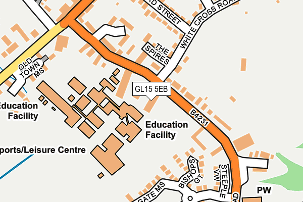 GL15 5EB map - OS OpenMap – Local (Ordnance Survey)