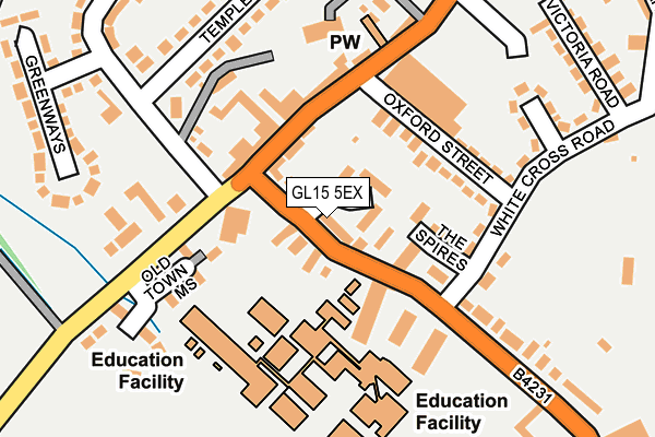 GL15 5EX map - OS OpenMap – Local (Ordnance Survey)