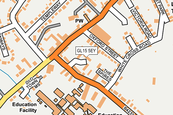 GL15 5EY map - OS OpenMap – Local (Ordnance Survey)