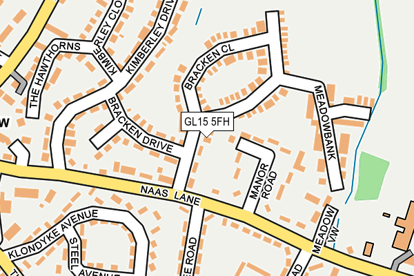 GL15 5FH map - OS OpenMap – Local (Ordnance Survey)