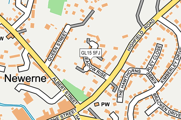 GL15 5FJ map - OS OpenMap – Local (Ordnance Survey)