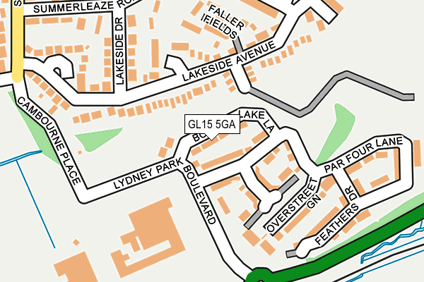 GL15 5GA map - OS OpenMap – Local (Ordnance Survey)