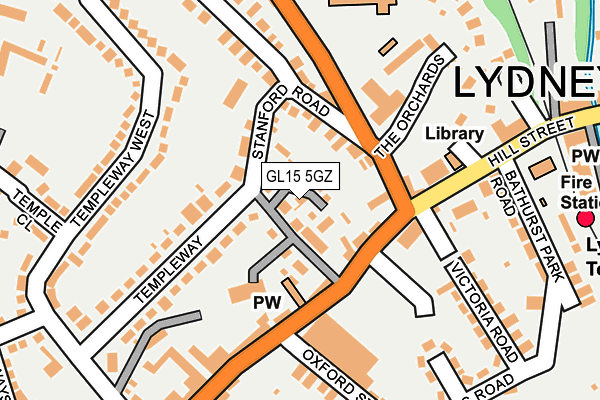 GL15 5GZ map - OS OpenMap – Local (Ordnance Survey)