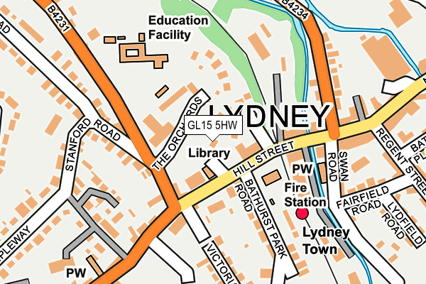 GL15 5HW map - OS OpenMap – Local (Ordnance Survey)