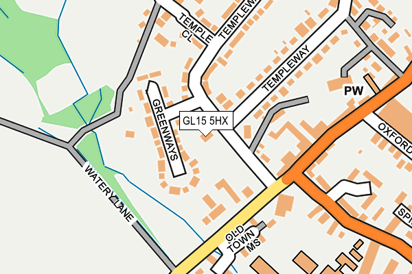GL15 5HX map - OS OpenMap – Local (Ordnance Survey)