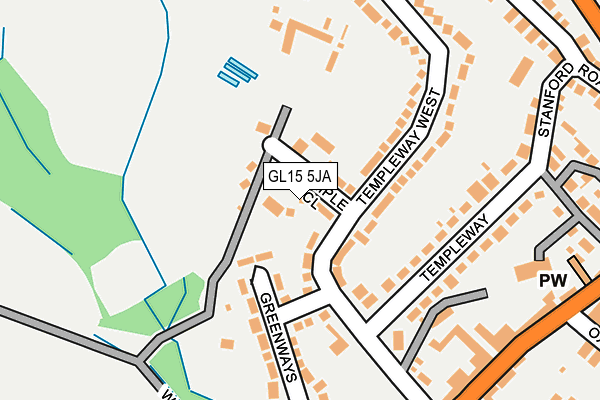 GL15 5JA map - OS OpenMap – Local (Ordnance Survey)