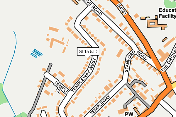 GL15 5JD map - OS OpenMap – Local (Ordnance Survey)