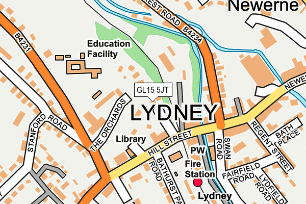 GL15 5JT map - OS OpenMap – Local (Ordnance Survey)