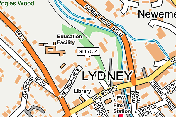 GL15 5JZ map - OS OpenMap – Local (Ordnance Survey)