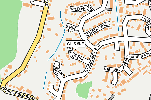 GL15 5NE map - OS OpenMap – Local (Ordnance Survey)
