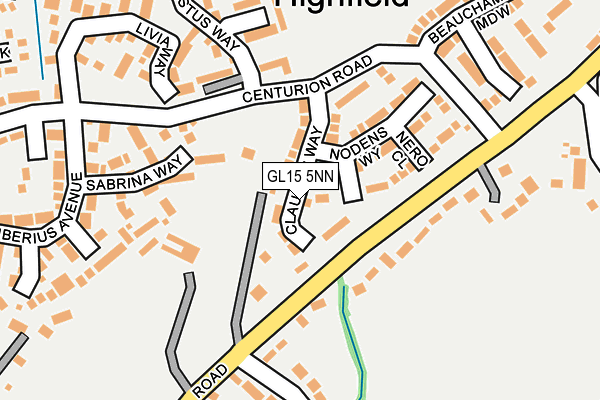 GL15 5NN map - OS OpenMap – Local (Ordnance Survey)