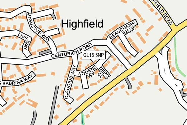 GL15 5NP map - OS OpenMap – Local (Ordnance Survey)