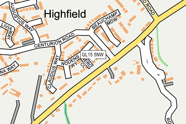 GL15 5NW map - OS OpenMap – Local (Ordnance Survey)