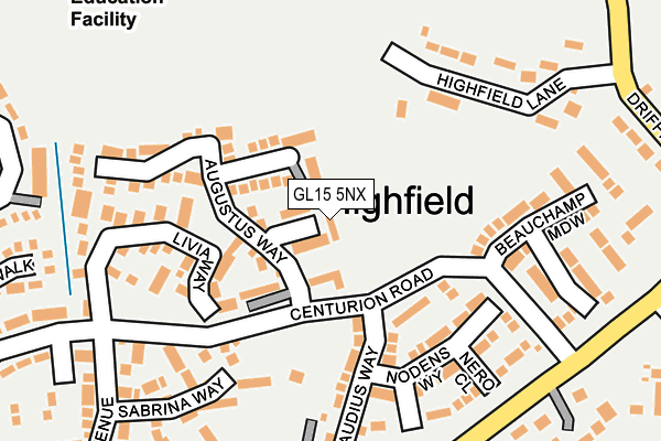 GL15 5NX map - OS OpenMap – Local (Ordnance Survey)