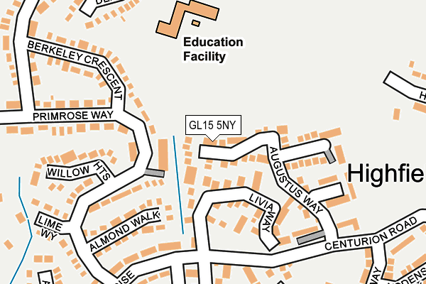 GL15 5NY map - OS OpenMap – Local (Ordnance Survey)