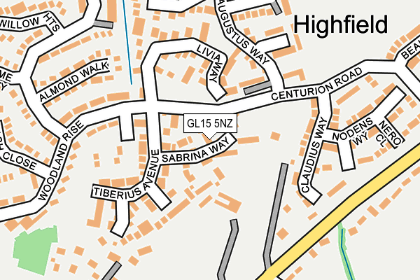 GL15 5NZ map - OS OpenMap – Local (Ordnance Survey)