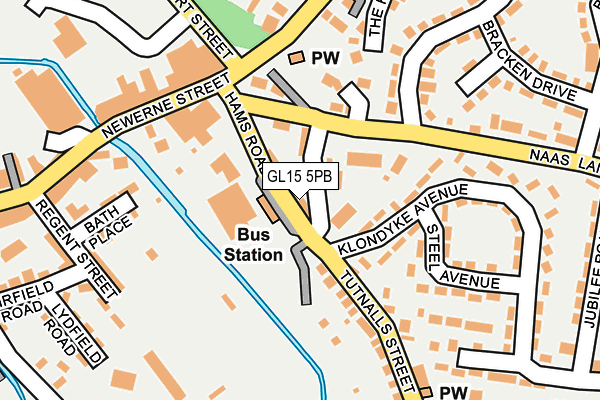GL15 5PB map - OS OpenMap – Local (Ordnance Survey)