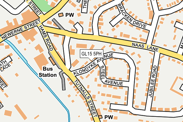 GL15 5PH map - OS OpenMap – Local (Ordnance Survey)