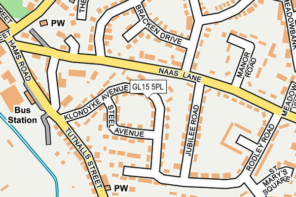 GL15 5PL map - OS OpenMap – Local (Ordnance Survey)