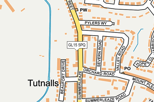 GL15 5PQ map - OS OpenMap – Local (Ordnance Survey)