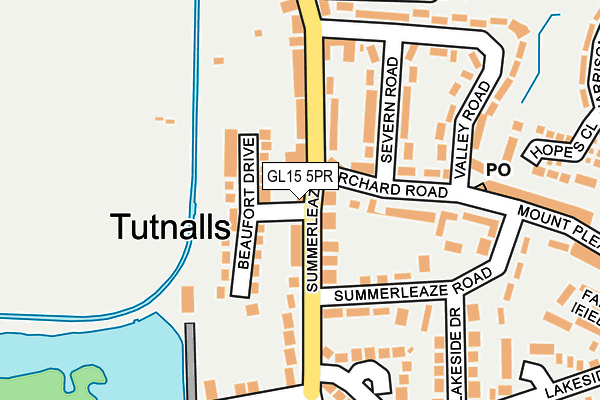 GL15 5PR map - OS OpenMap – Local (Ordnance Survey)