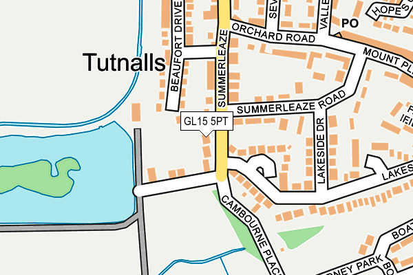 GL15 5PT map - OS OpenMap – Local (Ordnance Survey)