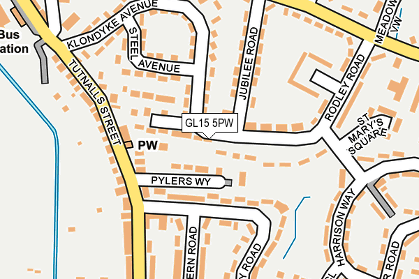 GL15 5PW map - OS OpenMap – Local (Ordnance Survey)