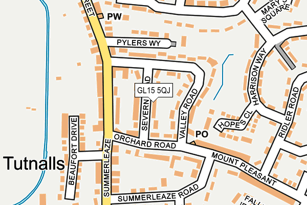 GL15 5QJ map - OS OpenMap – Local (Ordnance Survey)