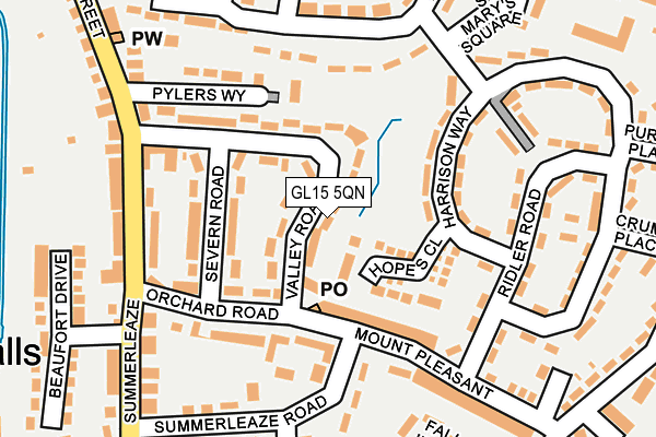 GL15 5QN map - OS OpenMap – Local (Ordnance Survey)