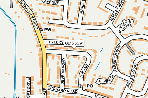 GL15 5QW map - OS OpenMap – Local (Ordnance Survey)