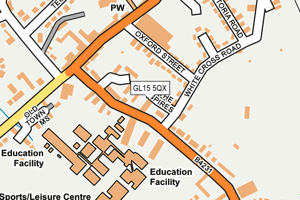 GL15 5QX map - OS OpenMap – Local (Ordnance Survey)