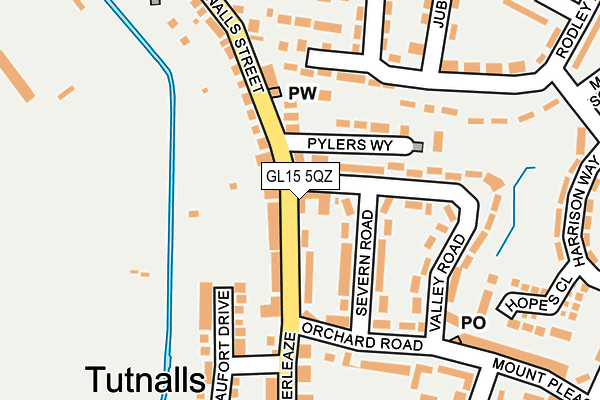 GL15 5QZ map - OS OpenMap – Local (Ordnance Survey)