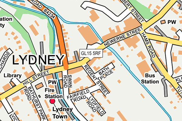 Map of THE SWAN HOTEL (LYDNEY) LTD at local scale