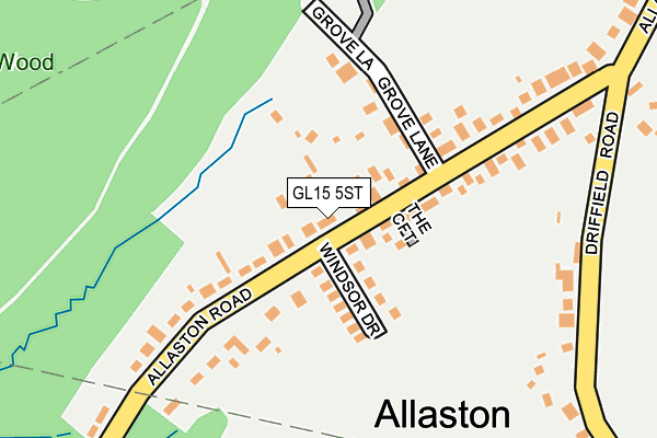 GL15 5ST map - OS OpenMap – Local (Ordnance Survey)