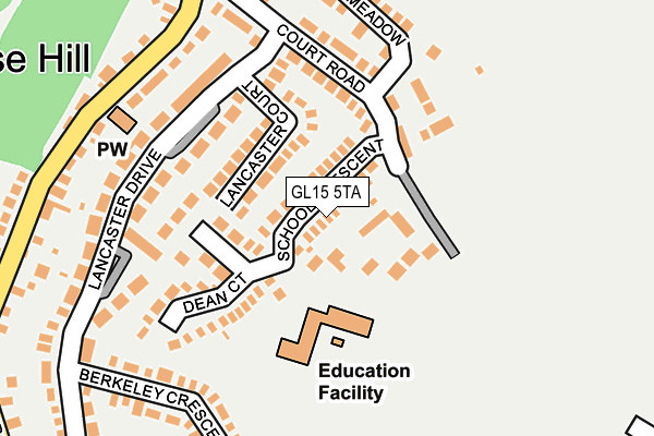 GL15 5TA map - OS OpenMap – Local (Ordnance Survey)