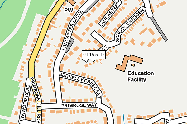 GL15 5TD map - OS OpenMap – Local (Ordnance Survey)