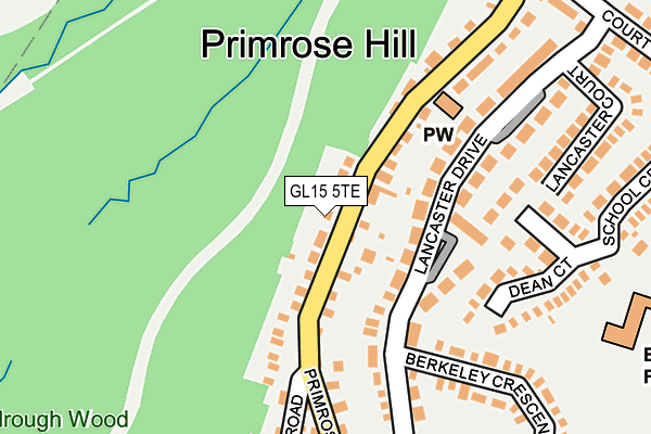 GL15 5TE map - OS OpenMap – Local (Ordnance Survey)