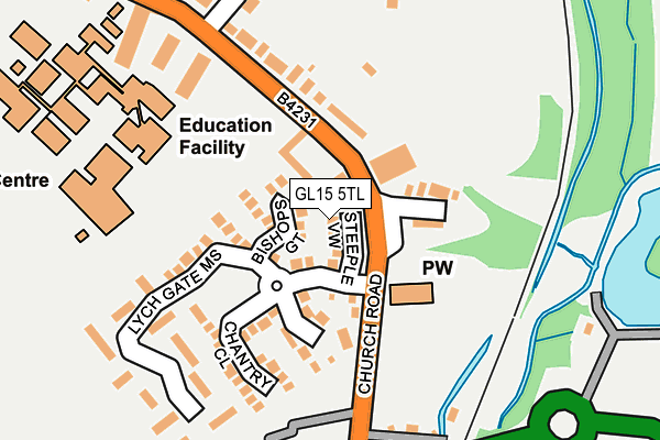 GL15 5TL map - OS OpenMap – Local (Ordnance Survey)