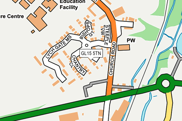 GL15 5TN map - OS OpenMap – Local (Ordnance Survey)