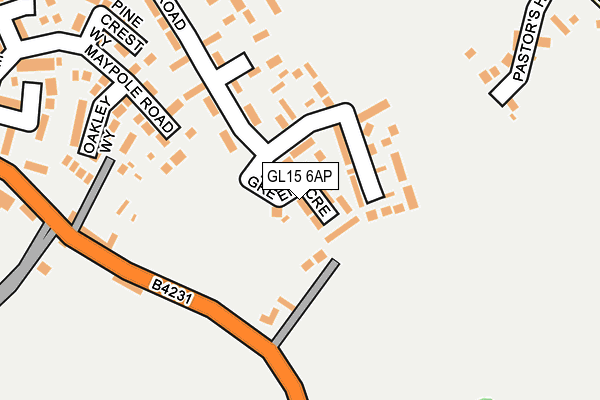 GL15 6AP map - OS OpenMap – Local (Ordnance Survey)