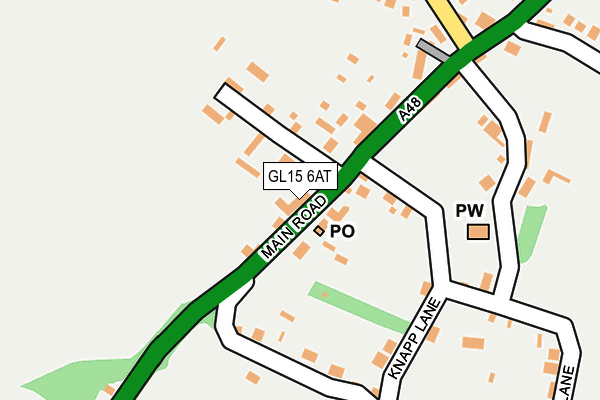 GL15 6AT map - OS OpenMap – Local (Ordnance Survey)